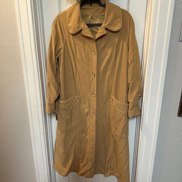 Forecaster of Boston Vintage Khaki Women's Trench Coat-Size 11/12 - Picture 1 of 6